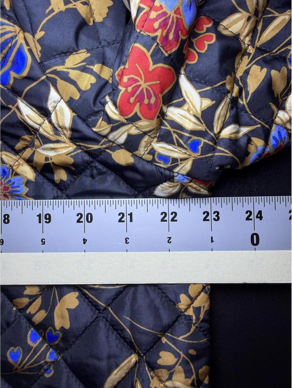 Ruby Rd. Floral Quilted Jacket Black Multicolor Size 16 - Picture 6 of 7